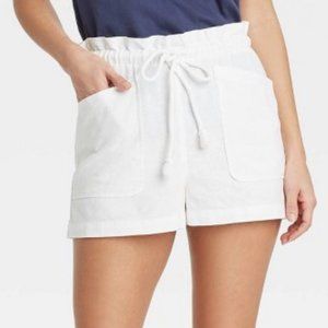Women’s Mid-Rise Tie Waist Utility Shorts